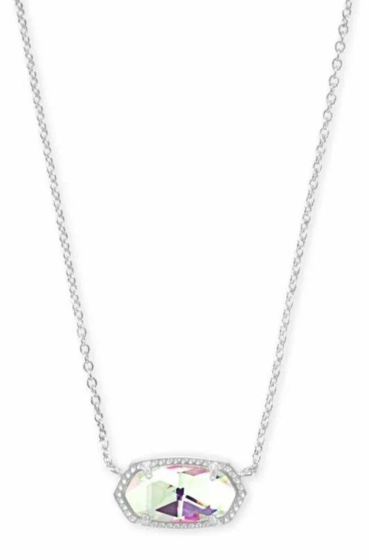 Elisa Necklace Silver Dichroic Glass-Jewelry-Bottoms Up Boutique-Anchorage AK