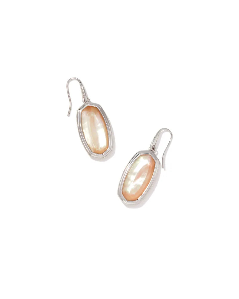 Framed Dani Silver Drop Earrings in Golden Abalone