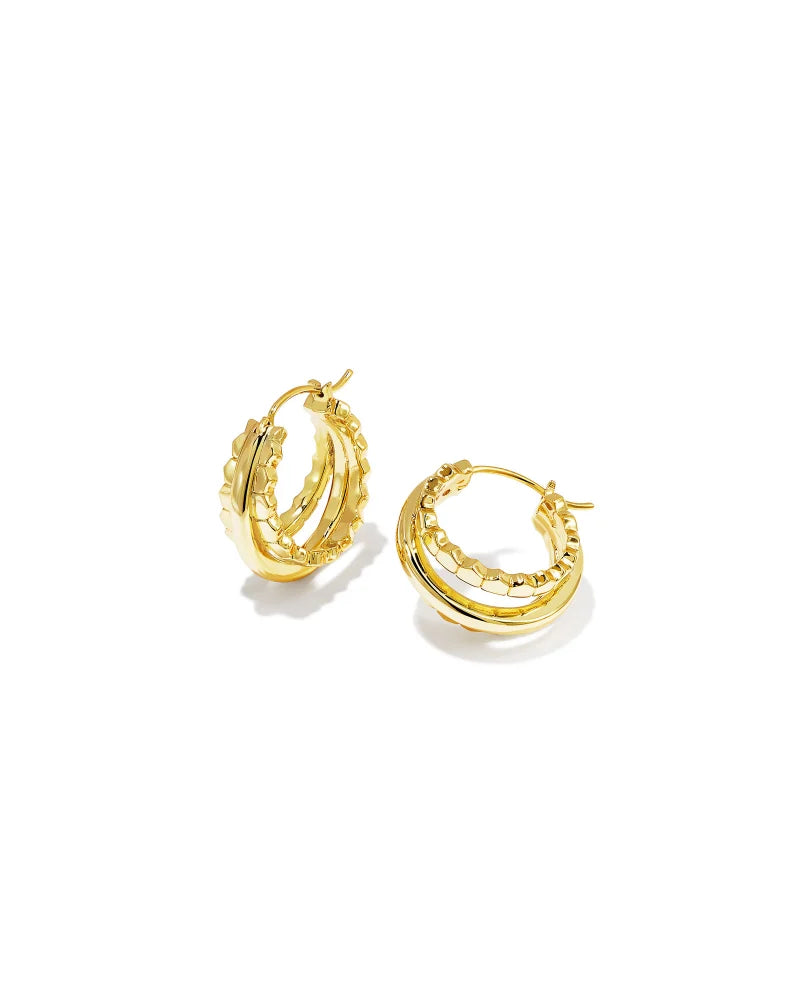 Quinn Huggie Earrings Gold