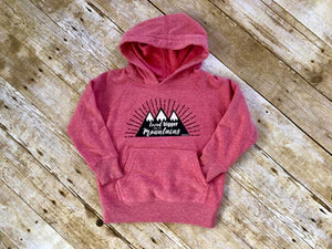 Loved Bigger Than The MTNS Kids Hoodie Cranberry