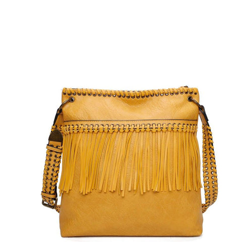 The June Fringe Tote - Mustard