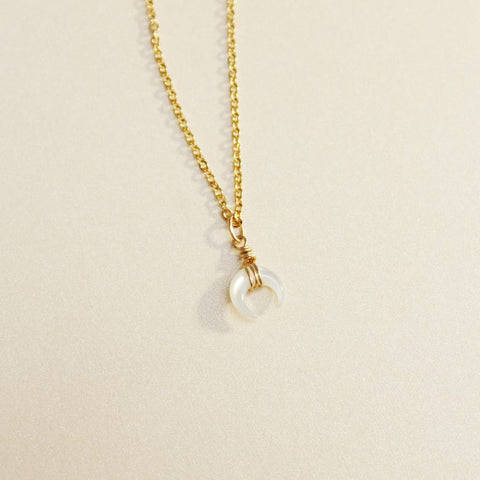 Mother of Pearl Horn Necklace