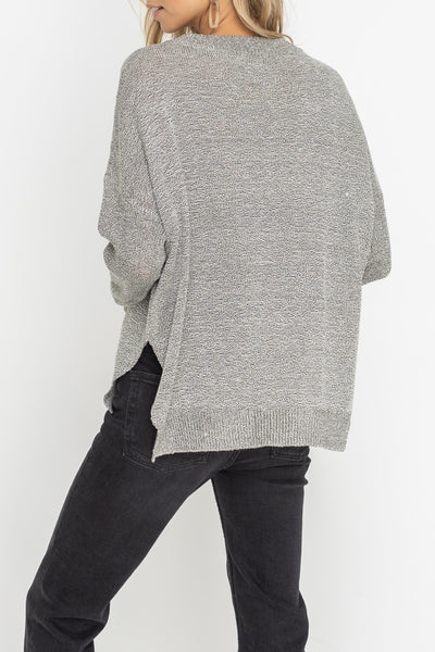 Stone Side Slit Sweater