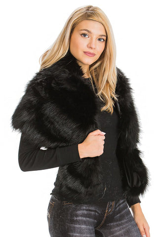 Faux Mink Fur Shrug Shawl