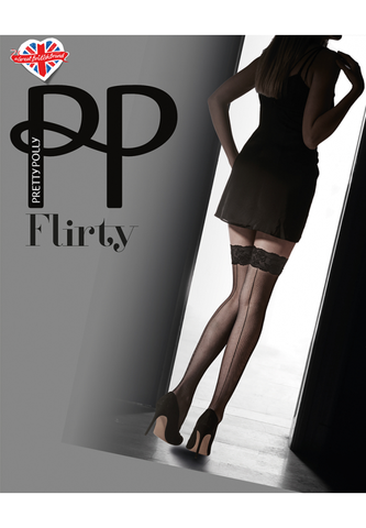 Flirty Velvet Lace Backseam Hold Ups